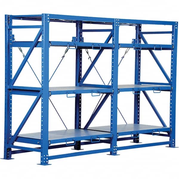 Vestil - 4 Shelf Steel Shelving - 6,000 Lb Capacity, 114" Wide x 80" High x 32" Deep, Stainless Steel - Benchmark Tooling