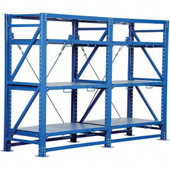 Vestil - 4 Shelf Steel Shelving - 6,000 Lb Capacity, 114" Wide x 80" High x 32" Deep, Stainless Steel - Benchmark Tooling