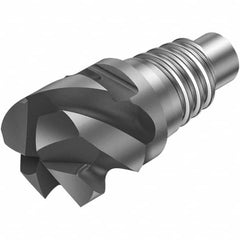 Corner Radius End Mill Head: 4 Flutes E10, Solid Carbide, AlTiN Coated, Series CoroMill 316