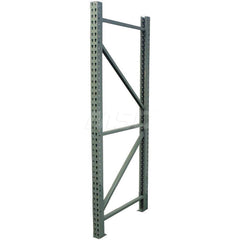 Pallet Storage Rack Framing Upright: 3″ Wide, 42″ Deep, 192″ High, 23,900 lb Capacity Tear Drop Style, Green