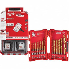 Milwaukee Tool - Hole Saw Kits Minimum Saw Diameter (Inch): 1-1/2 Maximum Saw Diameter (Inch): 4-1/4 - Benchmark Tooling