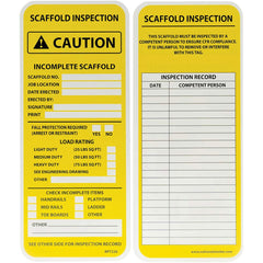 NMC - Safety & Facility Tags Message Type: Accident Prevention Tag Header: SCAFFOLD INSPECTION - Benchmark Tooling