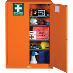 Justrite - Empty First Aid Cabinets & Cases Type: Emergency Preparedness Storage Cabinet Height (Inch): 65 - Benchmark Tooling