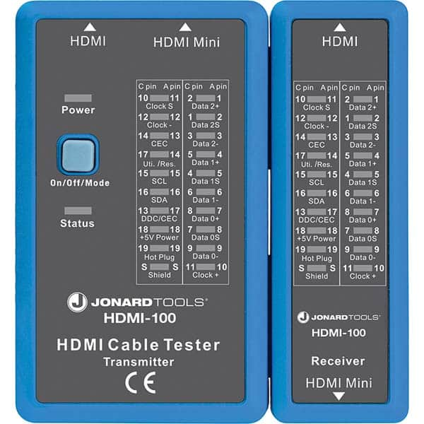 Jonard Tools - Cable Testers Cable Type: HDMI; Mini HDMI Display Type: No Screen - Benchmark Tooling