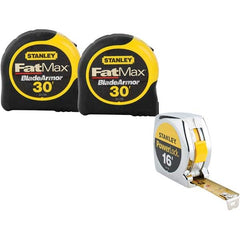 Stanley - Tape Measures Length (Feet): 30.000 Width (Inch): 1-1/4 - Benchmark Tooling