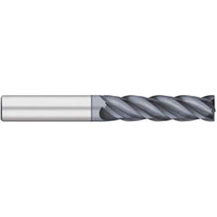 Corner Radius End Mill: 1″ Dia, 2-1/4″ LOC, 0.03″ Radius, 4 Flutes, Solid Carbide 5″ OAL, 1″ Shank Dia, 38 ° Helix, AlCromax Coated, Corner Radius End, Centercutting