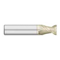 Corner Radius End Mill: 1″ Dia, 1-1/4″ LOC, 0.04″ Radius, 2 Flutes, Solid Carbide 3-1/2″ OAL, 1″ Shank Dia, 45 ° Helix, ZrN Coated, Corner Radius End, Centercutting