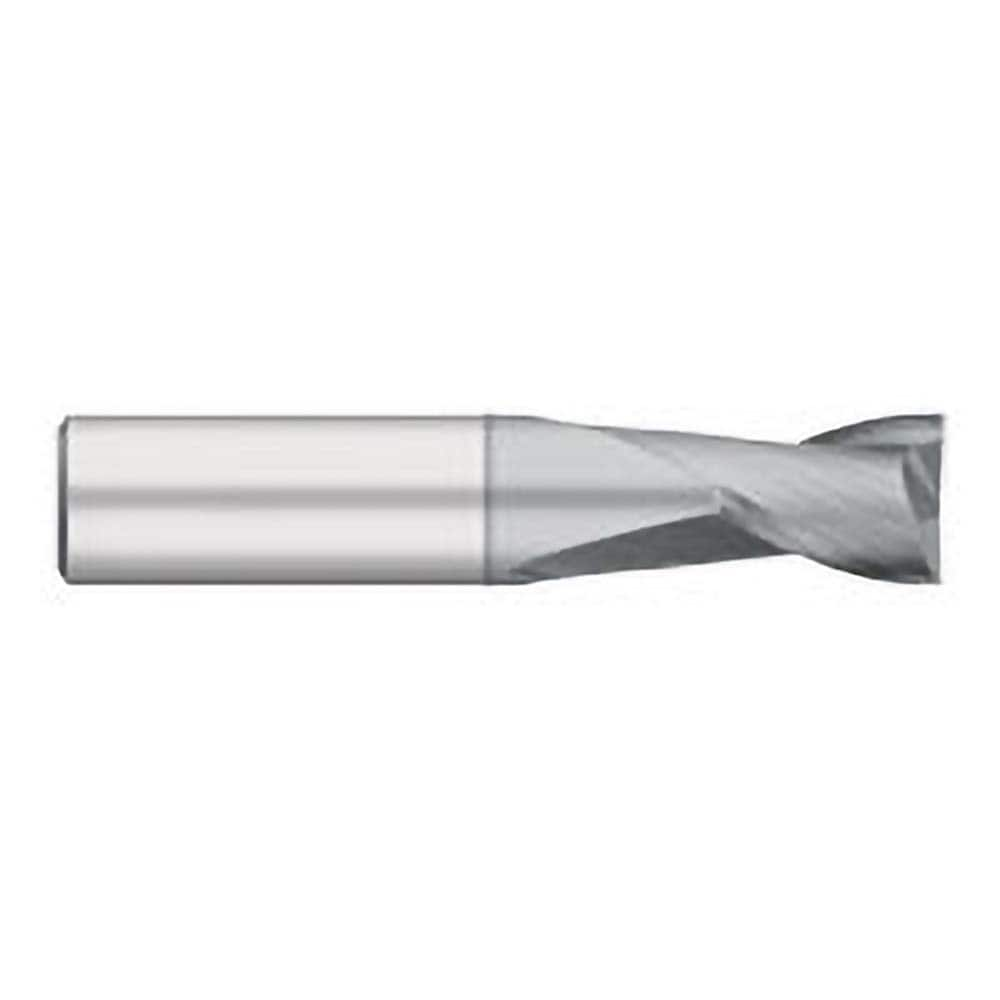 Square End Mill: 0.0156'' Dia, 0.023'' LOC, 1/8'' Shank Dia, 1-1/2'' OAL, 3 Flutes, Solid Carbide Single End, TiCN Finish, Upcut Flute, 30 ° Helix, Centercutting, RH Cut, RH Flute