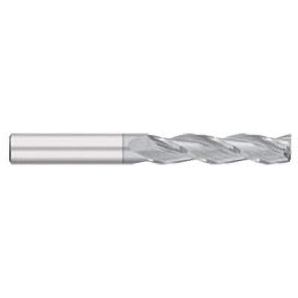 Square End Mill: 5/8'' Dia, 3'' LOC, 5/8'' Shank Dia, 6'' OAL, 3 Flutes, Solid Carbide Single End, TiCN Finish, Upcut Flute, 30 ° Helix, Centercutting, RH Cut, RH Flute