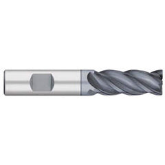 Corner Radius End Mill: 1″ Dia, 2″ LOC, 0.06″ Radius, 4 Flutes, Solid Carbide 4″ OAL, 1″ Shank Dia, 38 ° Helix, AlCromax Coated, Corner Radius End, Centercutting