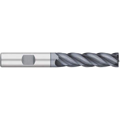 Corner Radius End Mill: 3/4″ Dia, 2-1/4″ LOC, 0.03″ Radius, 4 Flutes, Solid Carbide 5″ OAL, 3/4″ Shank Dia, 38 ° Helix, AlCromax Coated, Corner Radius End, Centercutting