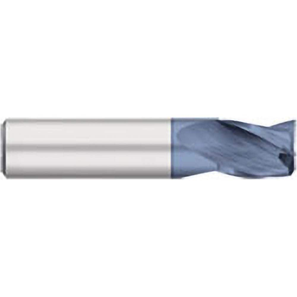 Square End Mill: 0.0938'' Dia, 3/16'' LOC, 1/8'' Shank Dia, 1-1/2'' OAL, 3 Flutes, Solid Carbide Single End, AlTiN Finish, Upcut Flute, 30 ° Helix, Centercutting, RH Cut, RH Flute