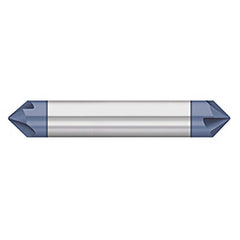 Titan USA - Chamfer Mills; Cutter Head Diameter (Inch): 3/8 ; Included Angle B: 40 ; Included Angle A: 100 ; Chamfer Mill Material: Solid Carbide ; Chamfer Mill Finish/Coating: AlTiN ; Overall Length (Inch): 2-1/2 - Exact Industrial Supply