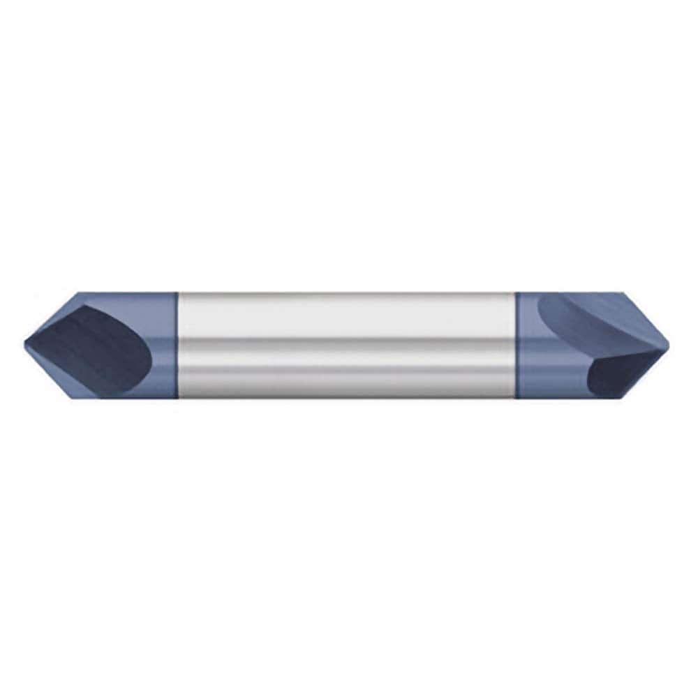 Titan USA - Chamfer Mills; Cutter Head Diameter (Inch): 1/2 ; Included Angle B: 30 ; Included Angle A: 120 ; Chamfer Mill Material: Solid Carbide ; Chamfer Mill Finish/Coating: AlTiN ; Overall Length (Inch): 3 - Exact Industrial Supply