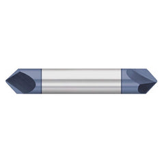 Titan USA - Chamfer Mills; Cutter Head Diameter (Inch): 5/16 ; Included Angle B: 60 ; Included Angle A: 60 ; Chamfer Mill Material: Solid Carbide ; Chamfer Mill Finish/Coating: AlTiN ; Overall Length (Inch): 2-1/2 - Exact Industrial Supply