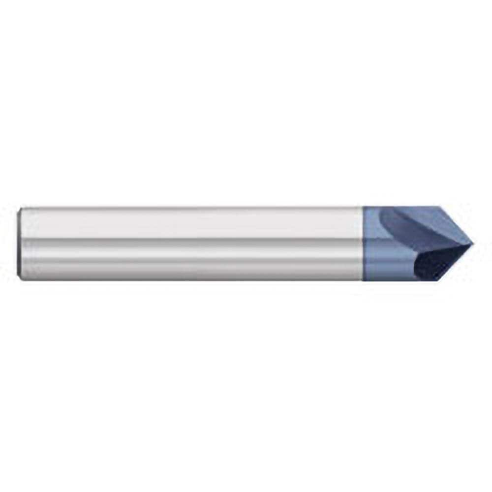 Titan USA - Chamfer Mills; Cutter Head Diameter (Inch): 1/2 ; Included Angle B: 49 ; Included Angle A: 82 ; Chamfer Mill Material: Solid Carbide ; Chamfer Mill Finish/Coating: AlTiN ; Overall Length (Inch): 3 - Exact Industrial Supply