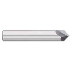 Titan USA - Chamfer Mills; Cutter Head Diameter (Inch): 5/16 ; Included Angle B: 49 ; Included Angle A: 82 ; Chamfer Mill Material: Solid Carbide ; Chamfer Mill Finish/Coating: Uncoated ; Overall Length (Inch): 2-1/2 - Exact Industrial Supply