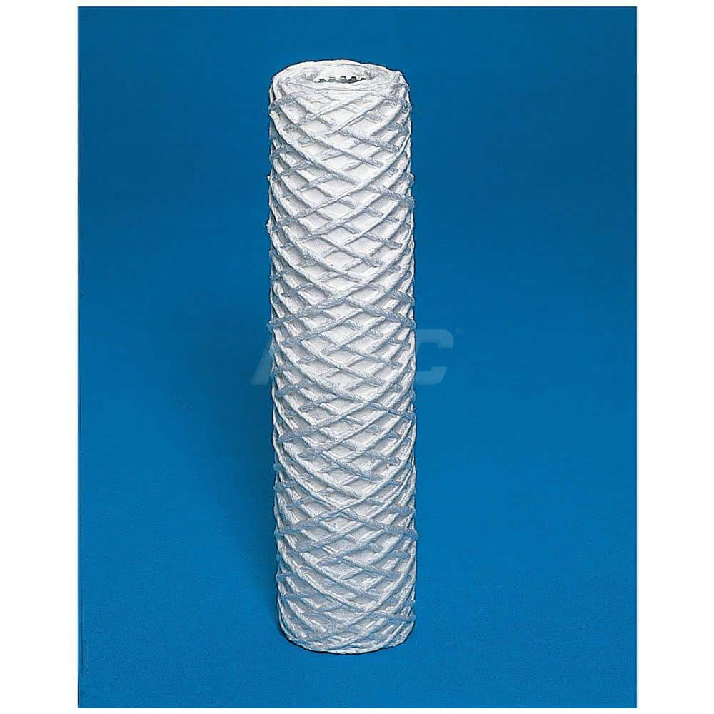 Plumbing Cartridge Filter: 1″ OD, 9-7/8″ Long, 100 micron, Cotton Reduces Sediment