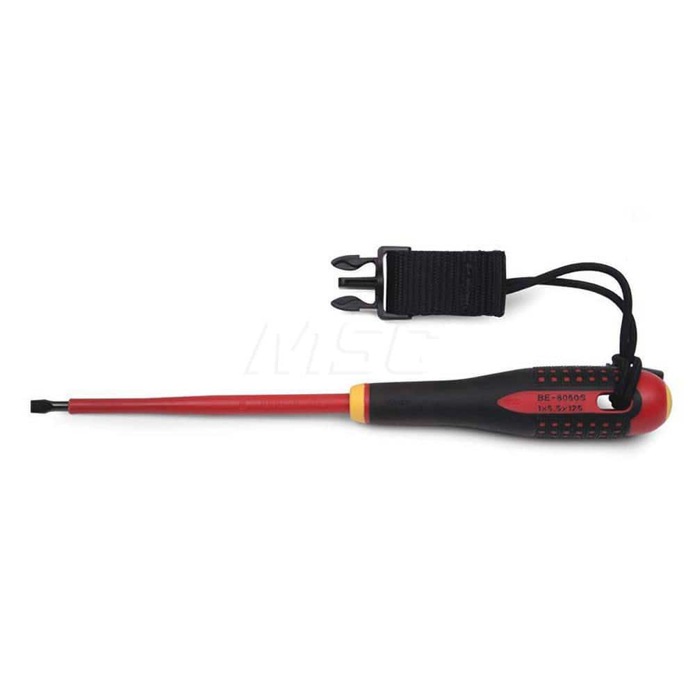 Slotted Screwdriver: 5/32″ Width, 8-3/4″ OAL, 4″ Blade Length