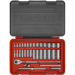 Proto - Socket Sets; Measurement Type: SAE ; Drive Size: 0.375 ; Minimum Size (Inch): 3/8 ; Maximum Size (Inch): 1 ; Tool Type: Socket Set ; Number of Pieces: 34.000 - Exact Industrial Supply