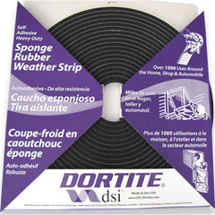 DSI - Weatherstripping; Type: Open Cell Sponge Rubber Tape w/PSA ; Length (Decimal Inch): 600 ; Width (Inch): 3/4 ; Door Thickness: 5/16 (Inch); Material: Natural Open Cell Rubber w/PSA - Exact Industrial Supply