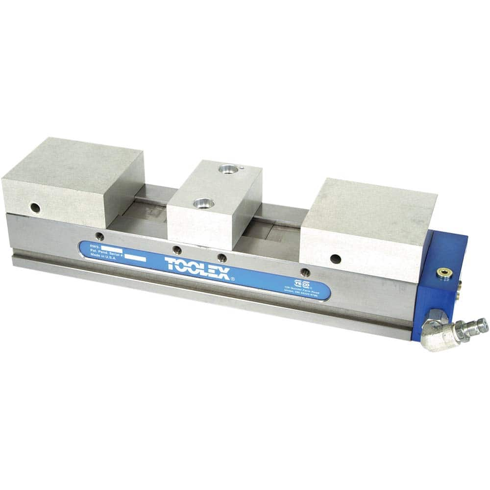 TE-CO - Machine Vises; Jaw Width (Inch): 0 ; Orientation Type: Vertical ; Number of Stations: 2 ; Base Motion Type: Stationary ; Operation Type: Air/Oil ; Base Length (Inch): 16 - Exact Industrial Supply