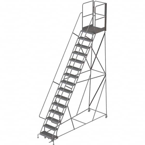 TRI-ARC - Rolling & Wall Mounted Ladders & Platforms Type: Rolling Warehouse Ladder Style: Rolling Platform Ladder - Benchmark Tooling