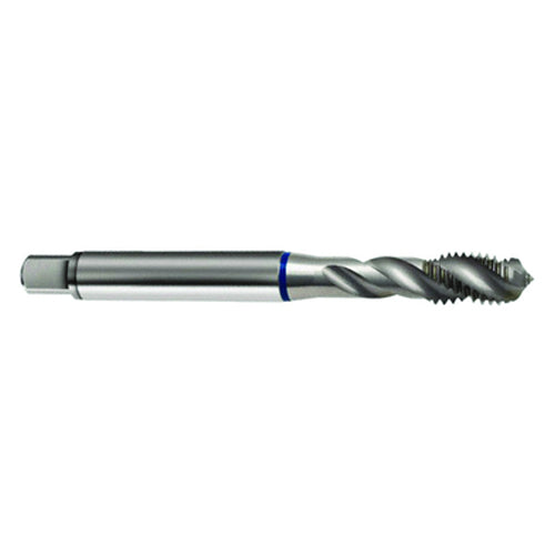 ‎6-32 3FL 2B Cobalt Spiral Flute Semi-Bott Blue Ring Tap-Bright-40 Degree Helix - Benchmark Tooling