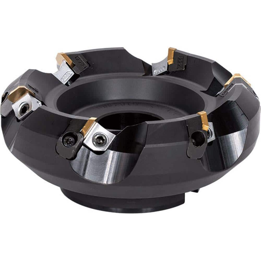 Indexable Chamfer & Angle Face Mills; Minimum Cutting Diameter (mm): 80.00; Maximum Cutting Diameter (mm): 101.50; Maximum Depth of Cut (mm): 4.00; Arbor Hole Diameter (mm): 25.40; Lead Angle: 45; Compatible Insert Size Code: SEEN42AGTN; Cutter Style: TME