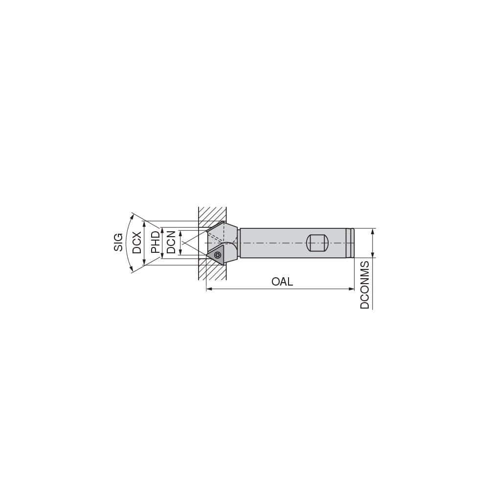 Indexable Countersinks; Included Angle: 90.00; Maximum Cutting Diameter (Decimal Inch): 1.0240 in; Maximum Cutting Diameter (mm): 1.0240 in; Minimum Cutting Diameter (Decimal Inch): 0.4330 in; Maximum Depth Of Cut: 0.2760 in; Shank Diameter (Inch): 0.6250