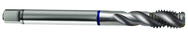 7/8-9 2B 4-Flute Cobalt Blue Ring Semi-Bottoming 40 degree Spiral Flute Tap-Bright - Benchmark Tooling