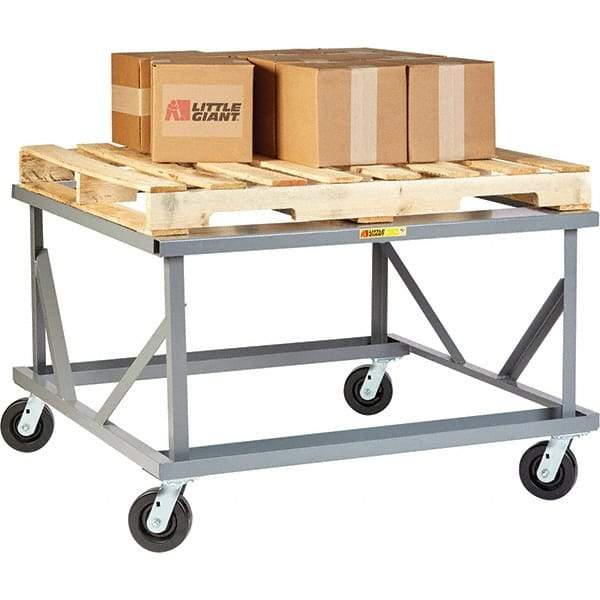 Little Giant - 3,600 Lb Capacity Steel Adjustable Pallet Stand - 30" High - Benchmark Tooling