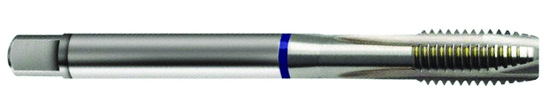 12-28 Dia. - 2B - 3 FL - Cobalt Spiral Point Plug Blue Ring Tap - Bright FORM-B DIN 374 - Benchmark Tooling