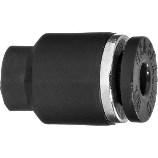 Value Collection - 3/8" OD, Nylon Push-to-Connect Cap - 150 Max psi, Black - Benchmark Tooling