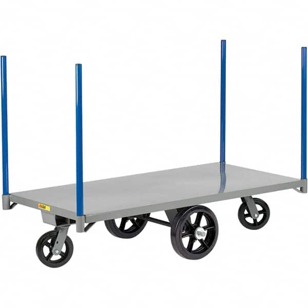 Little Giant - 3,000 Lb Capacity Steel Pipe Stake Truck - Steel Deck, 30" OAW, 72" Platform Length - Benchmark Tooling