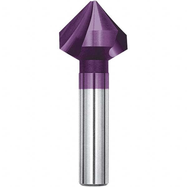 12.4mm Head Diam, 5/16″ Shank Diam, 90° Solid Carbide Countersink 2-1/4″ OAL, Single End, Straight Shank, Right Hand Cut