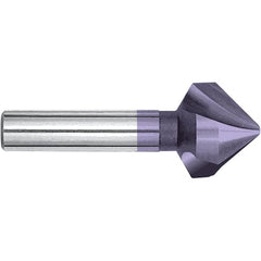 Magafor - 10.4mm Head Diam, 15/64" Shank Diam, 90° Cobalt Countersink - 1-3/4" OAL, Single End, Straight Shank, Right Hand Cut - Benchmark Tooling