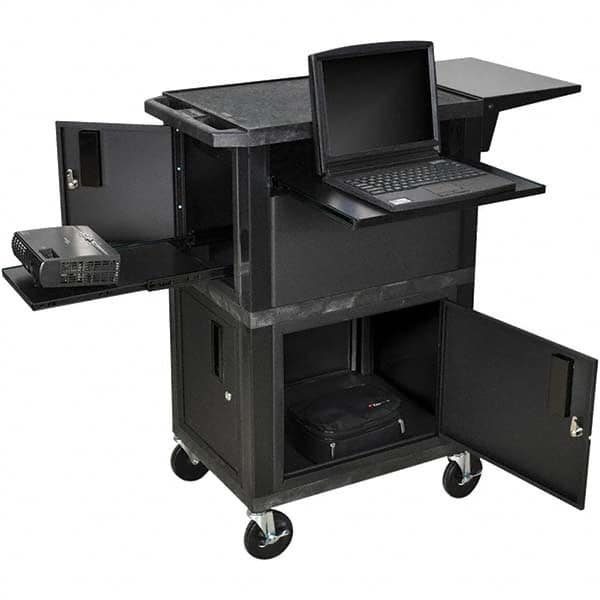 Luxor - Mobile Work Centers Type: Pull-Out Tray Shelf Storage Cabinet Load Capacity (Lb.): 300 - Benchmark Tooling