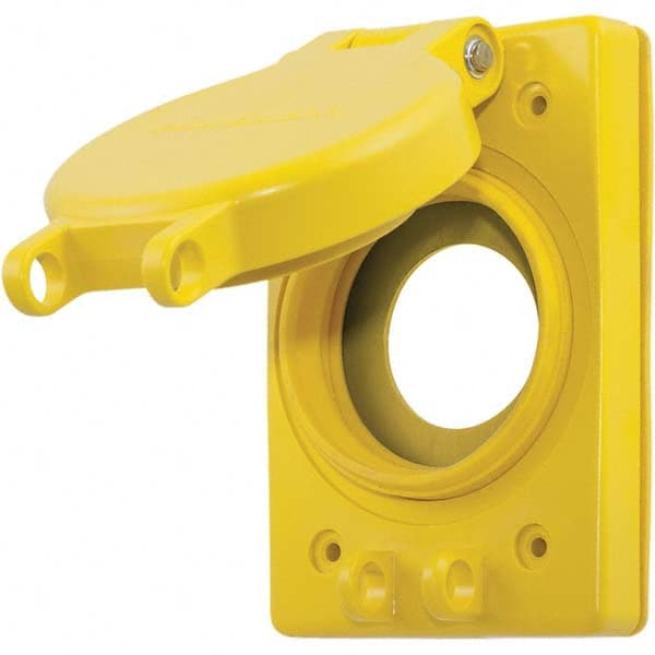 Hubbell Wiring Device-Kellems - Electrical Outlet Box & Switch Box Accessories Accessory Type: Weatherproof Cover Material: PBT Resin; Thermoplastic; Stainless Steel - Benchmark Tooling