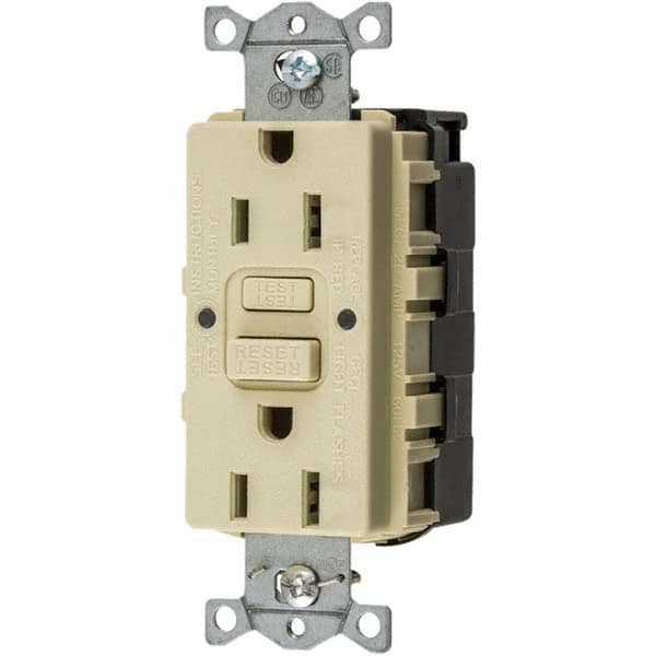 Hubbell Wiring Device-Kellems - GFCI Receptacles Grade: Commercial Color: Ivory - Benchmark Tooling