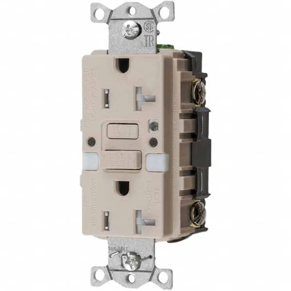 Hubbell Wiring Device-Kellems - GFCI Receptacles Grade: Commercial Color: Light Almond - Benchmark Tooling