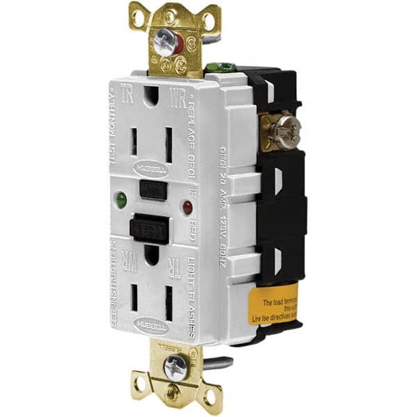 Hubbell Wiring Device-Kellems - GFCI Receptacles Grade: Industrial Color: White - Benchmark Tooling