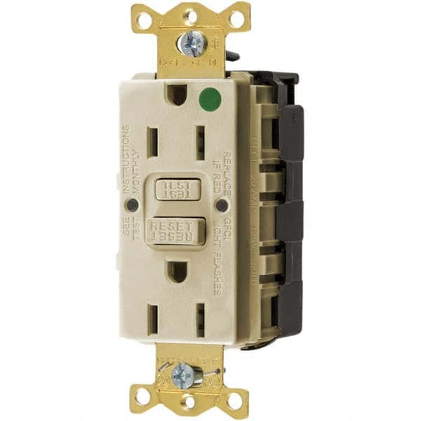 Hubbell Wiring Device-Kellems - GFCI Receptacles Grade: Hospital Color: Ivory - Benchmark Tooling