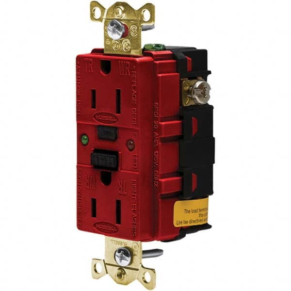 Hubbell Wiring Device-Kellems - GFCI Receptacles Grade: Industrial Color: Red - Benchmark Tooling