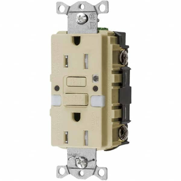 Hubbell Wiring Device-Kellems - GFCI Receptacles Grade: Commercial Color: Ivory - Benchmark Tooling