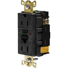 Hubbell Wiring Device-Kellems - GFCI Receptacles Grade: Industrial Color: Black - Benchmark Tooling