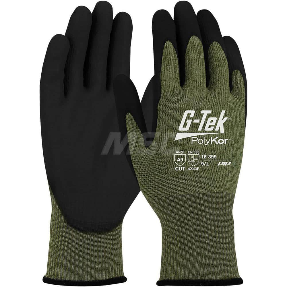 PIP - Cut & Puncture Resistant Gloves; Type: Cut Resistant ; ANSI/ISEA Cut Resistance Level: A9 ; Coated Area: Palm & Fingers ; Material Type: PolyKor ; Coating Material: NeoFoam ; Men's Size: Medium - Exact Industrial Supply