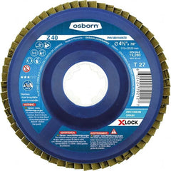Osborn - 4-1/2" 40 Grit 5/8-11 Center Hole Type 27 Zirconia Alumina Flap Disc - Benchmark Tooling