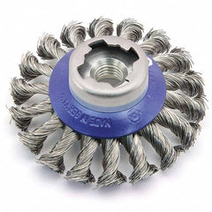 Osborn - 4-1/2" OD, 5/8-11 Arbor Hole, Knotted Steel Wheel Brush - Benchmark Tooling