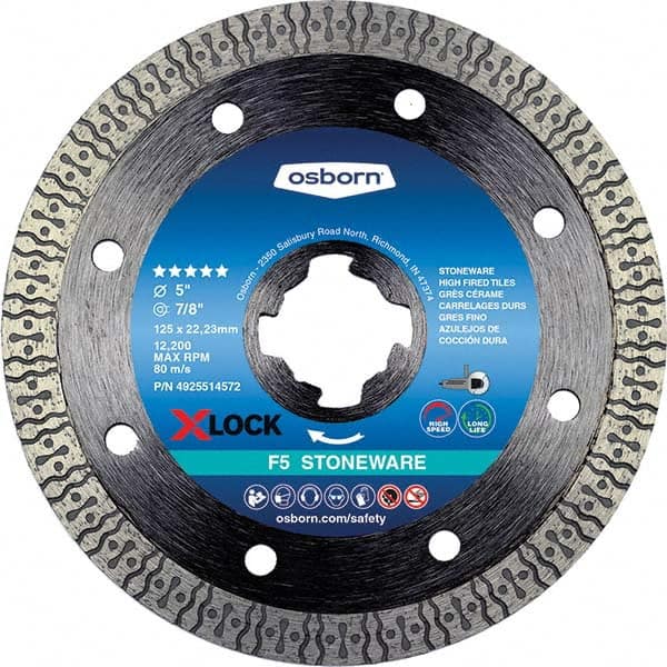 Osborn - 5 x 0.09, 7/8" Hole Diamond Cutoff Wheel - Benchmark Tooling